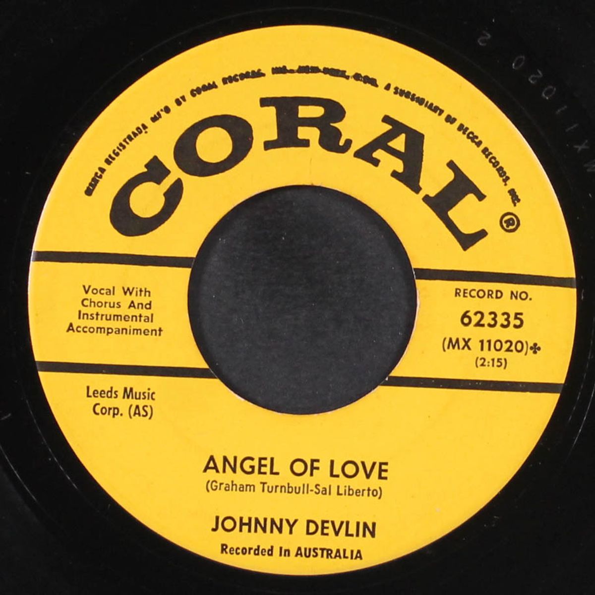 stayin' up late / angel of love by JOHNNY DEVLIN