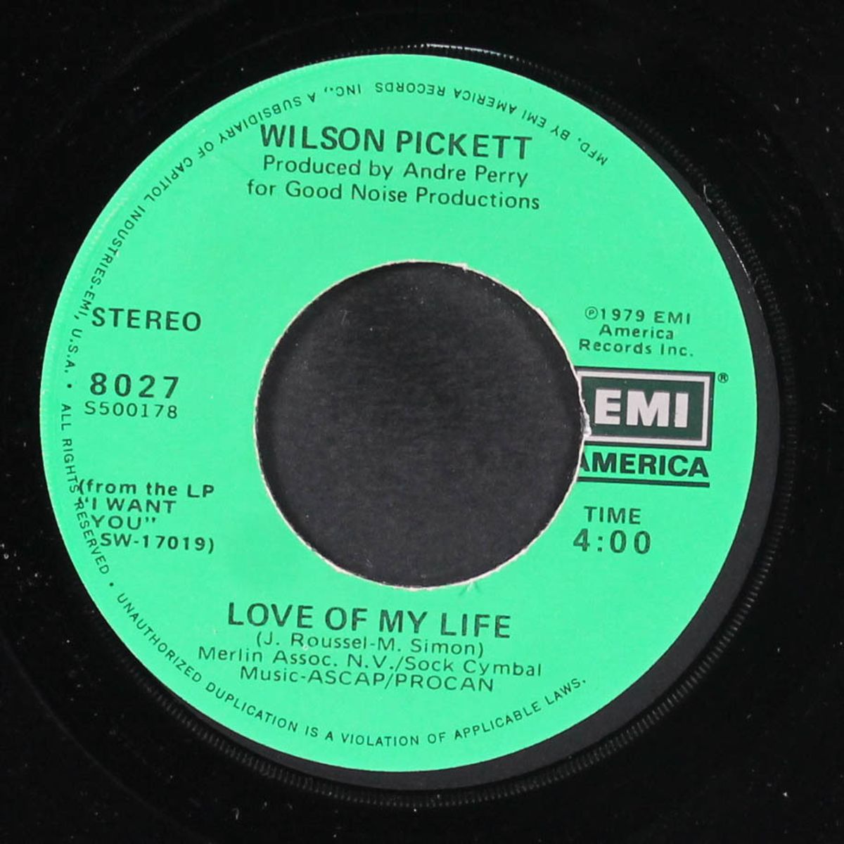 i want you / love of my life by WILSON PICKETT