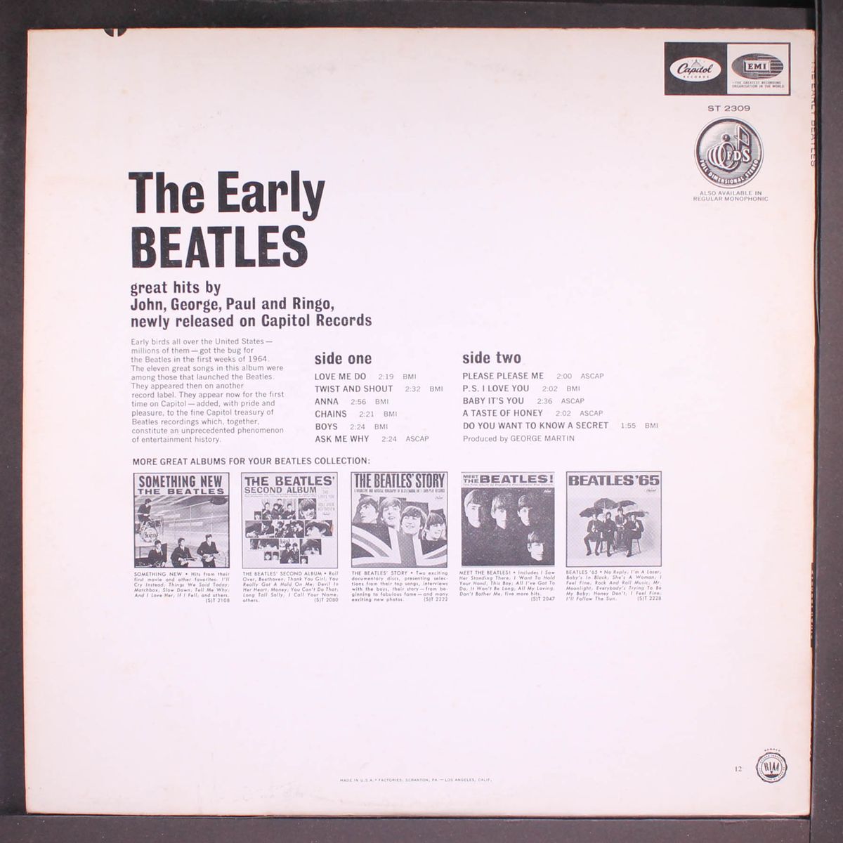 the early beatles by BEATLES