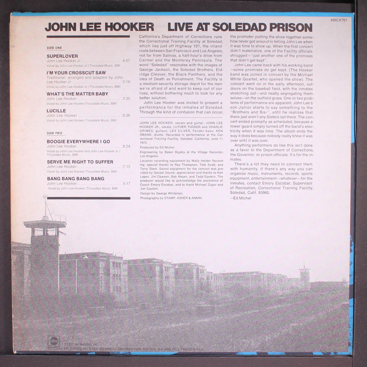 live at soledad prison by JOHN LEE HOOKER