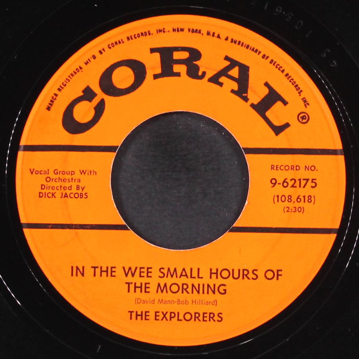 don't be a fool / in the wee small hours of the morning by EXPLORERS