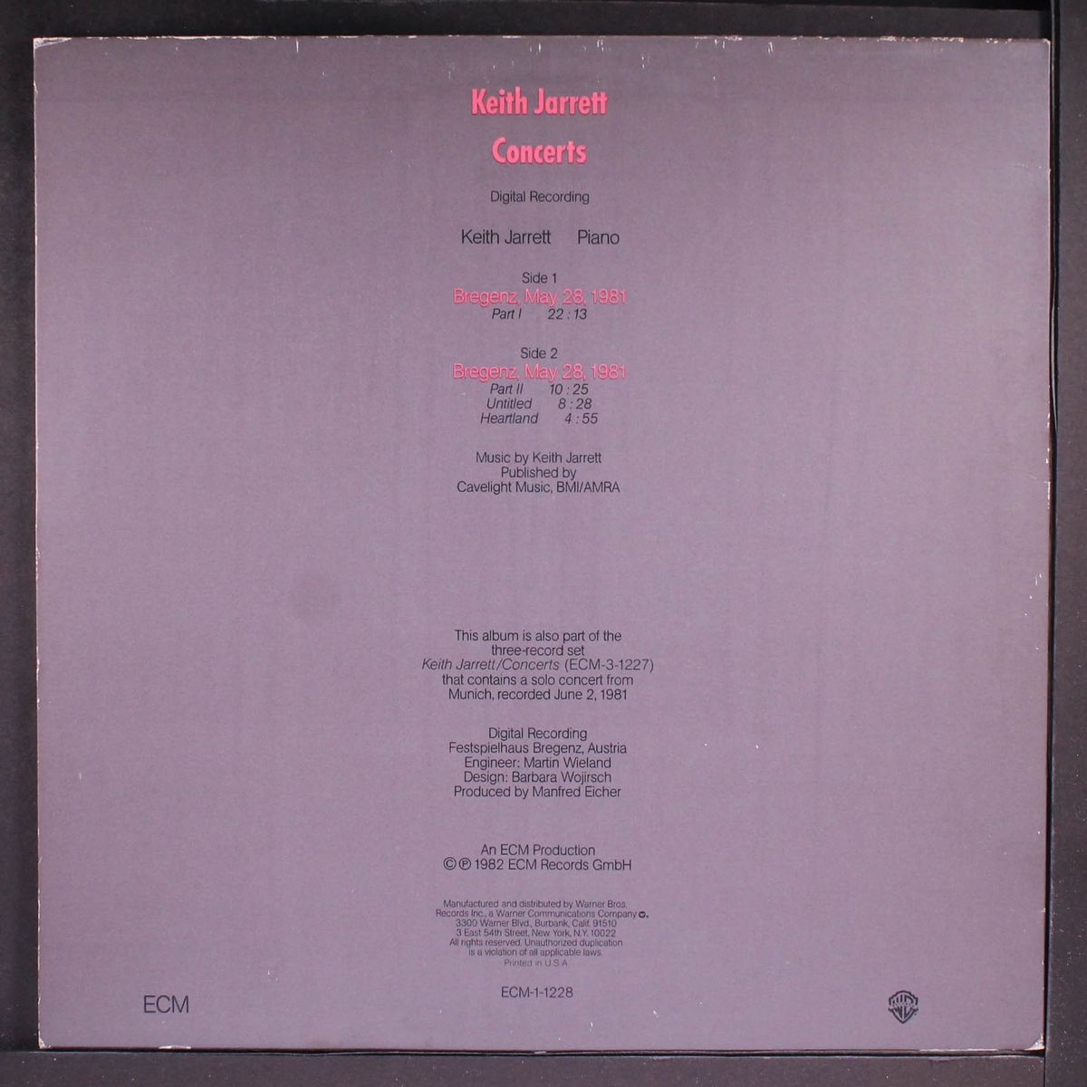 concerts by KEITH JARRETT