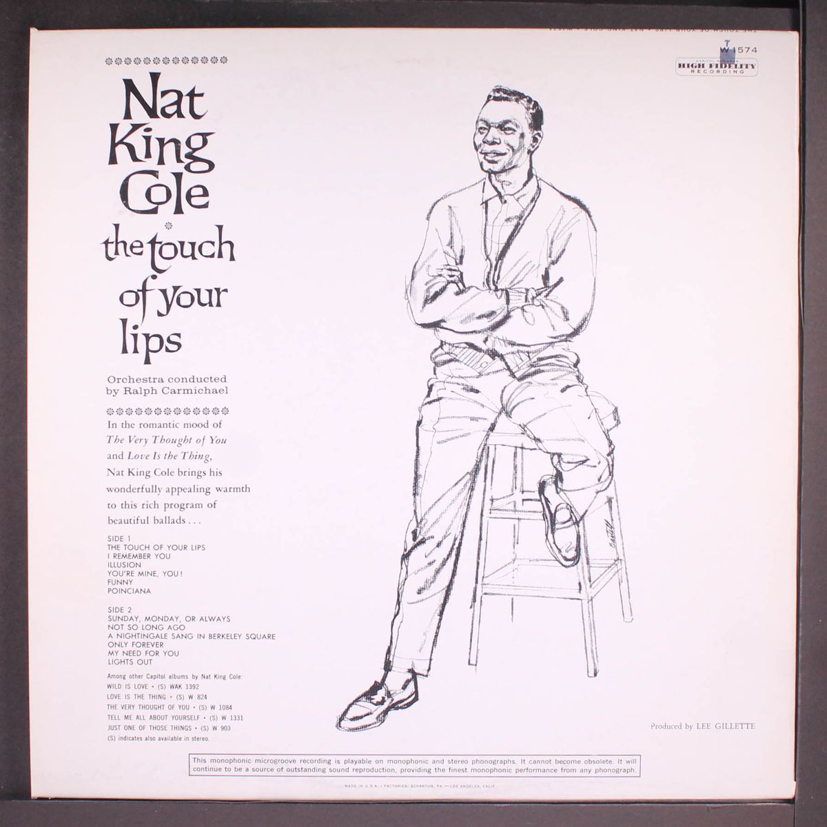 the touch of your lips by NAT KING COLE