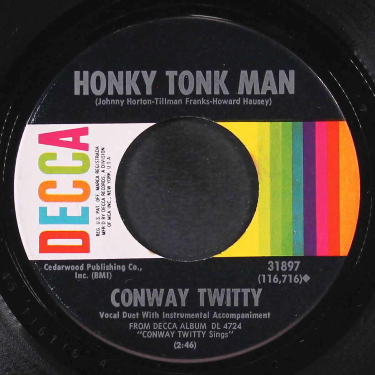 guess my eyes were bigger than my heart / honky tonk man by CONWAY TWITTY