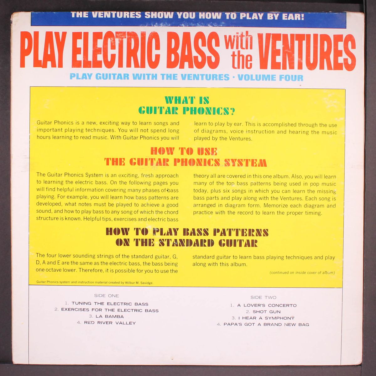 play electric bass with by VENTURES