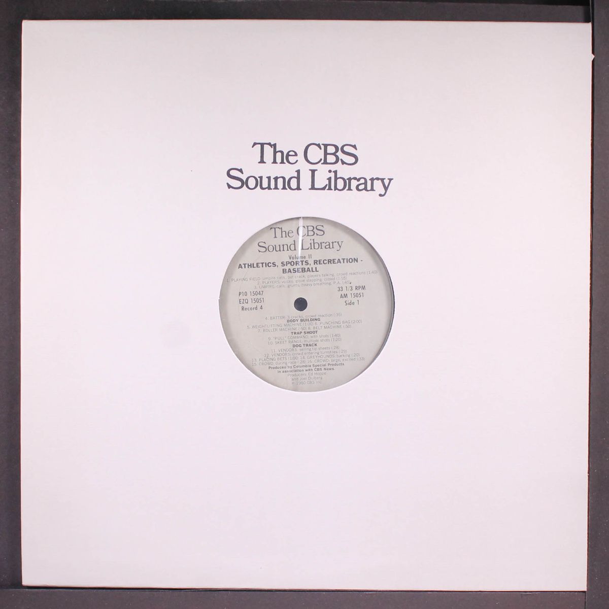 the cbs sound library-athletics, sports, recreation, baseball vol. 2 by SOUND EFFECTS