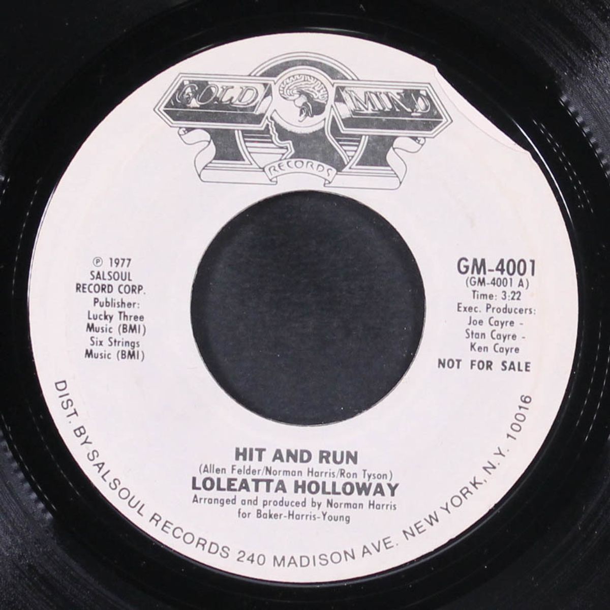 hit and run / is it just a man's way by LOLEATTA HOLLOWAY