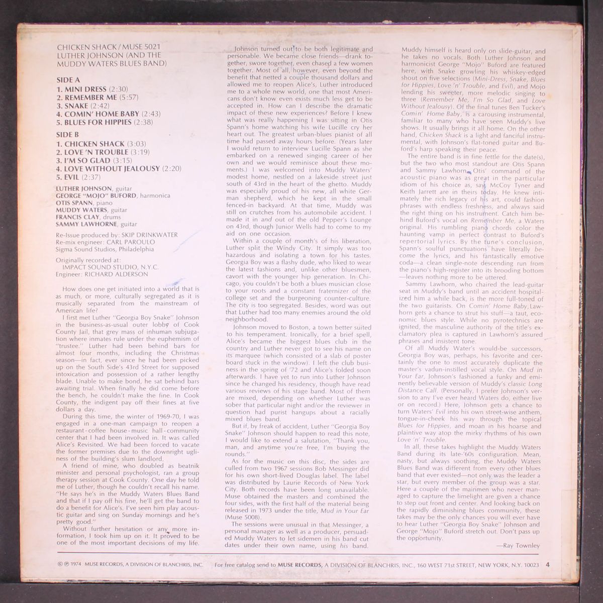chicken shack by LUTHER JOHNSON & MUDDY WATERS BLUES BAND