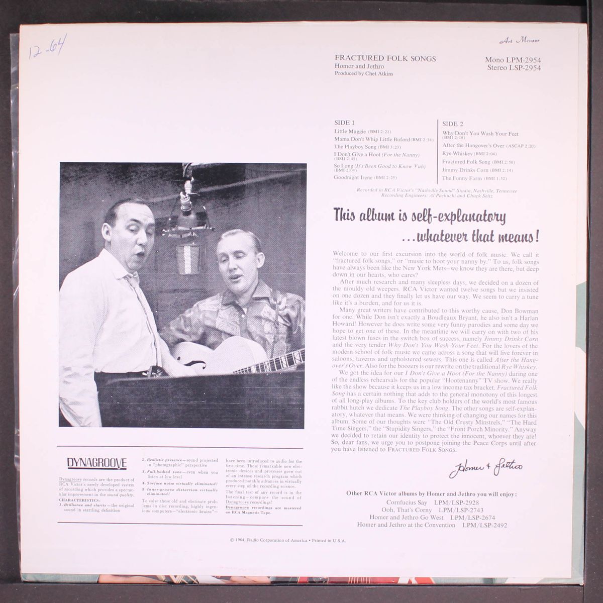 fractured folk songs by HOMER & JETHRO