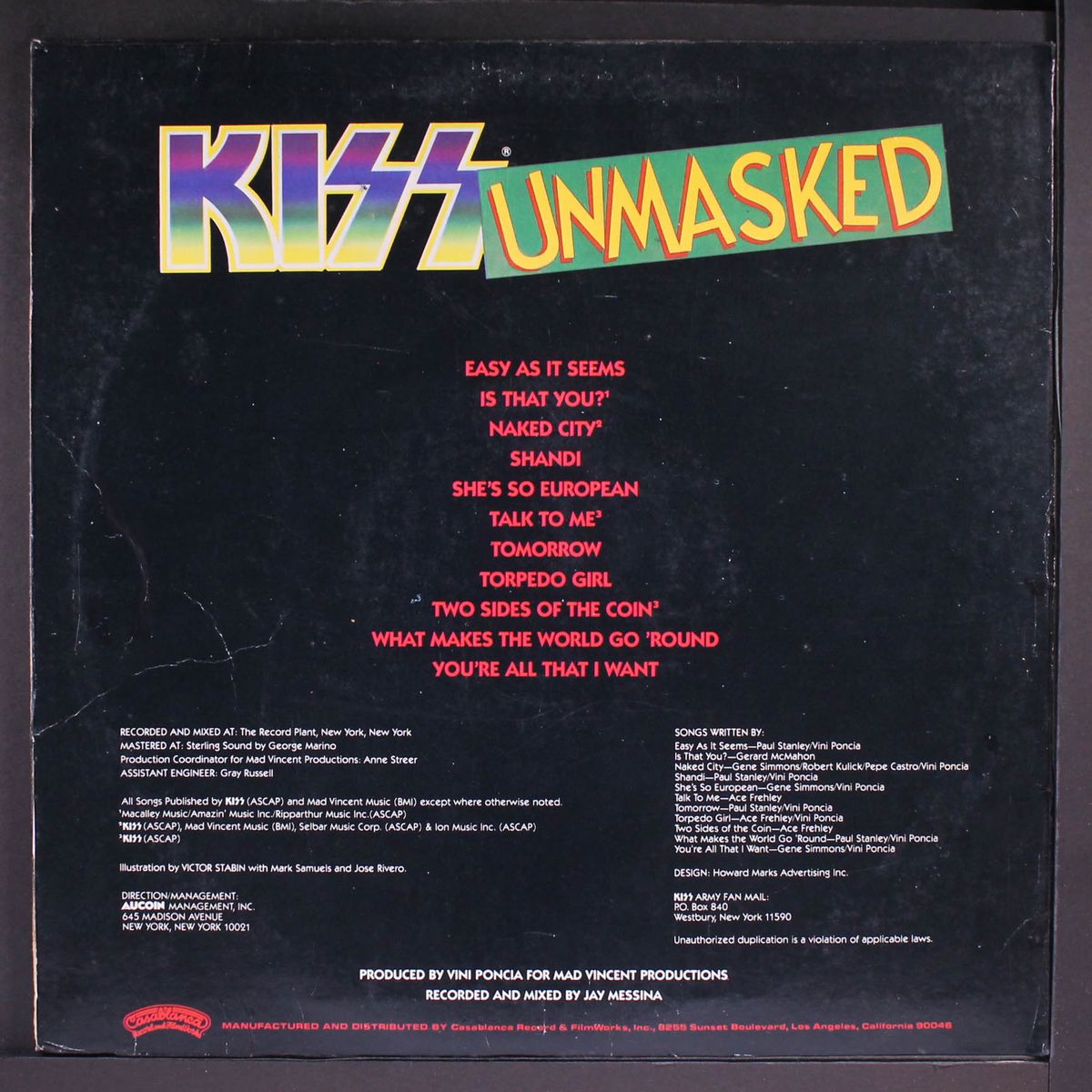 unmasked by KISS