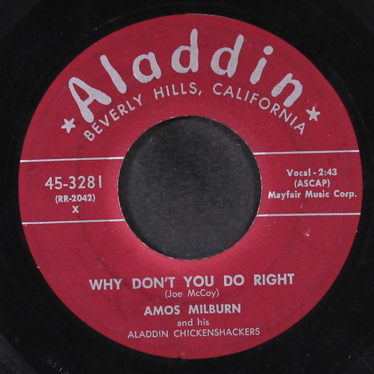 why don't you do right by AMOS MILBURN