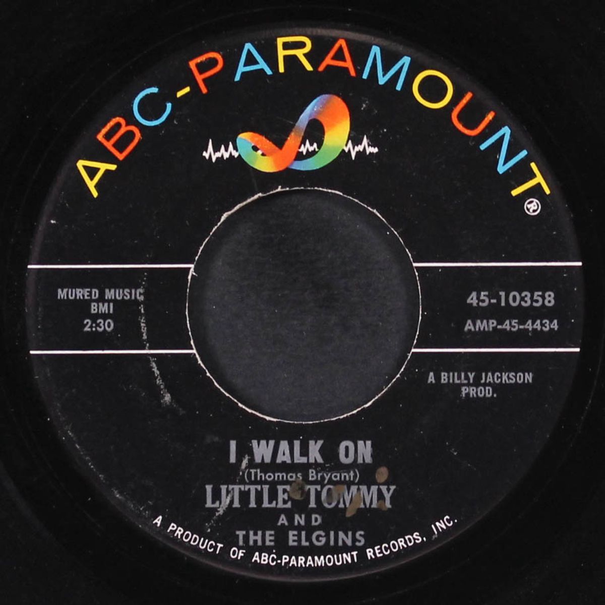i walk on / never love again by LITTLE TOMMY & ELGINS