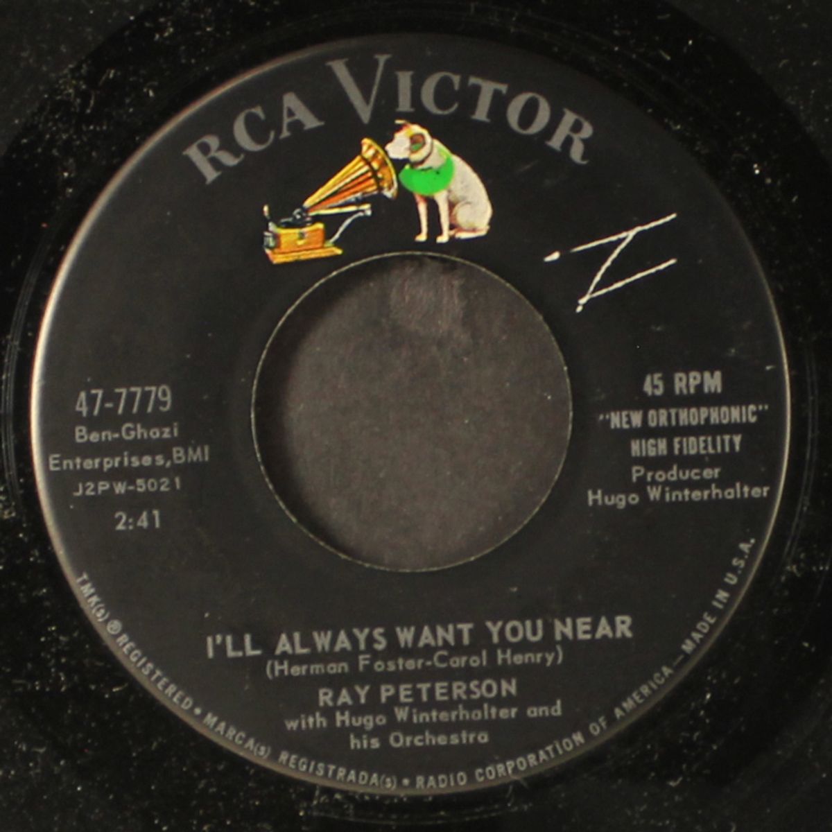 teenage heartache / i'll always want you near by RAY PETERSON