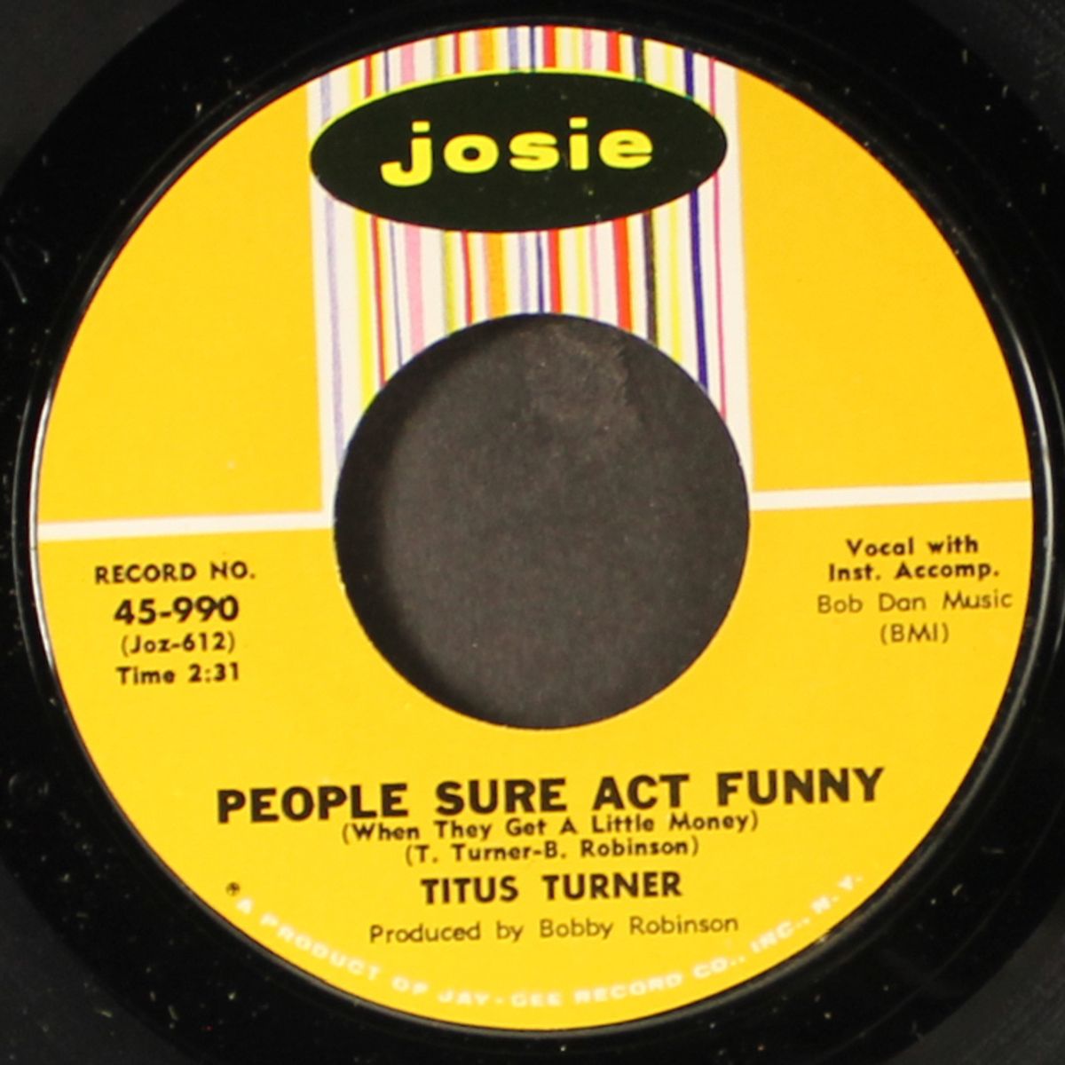 people sure act funny / i just can't keep it to myself by TITUS TURNER