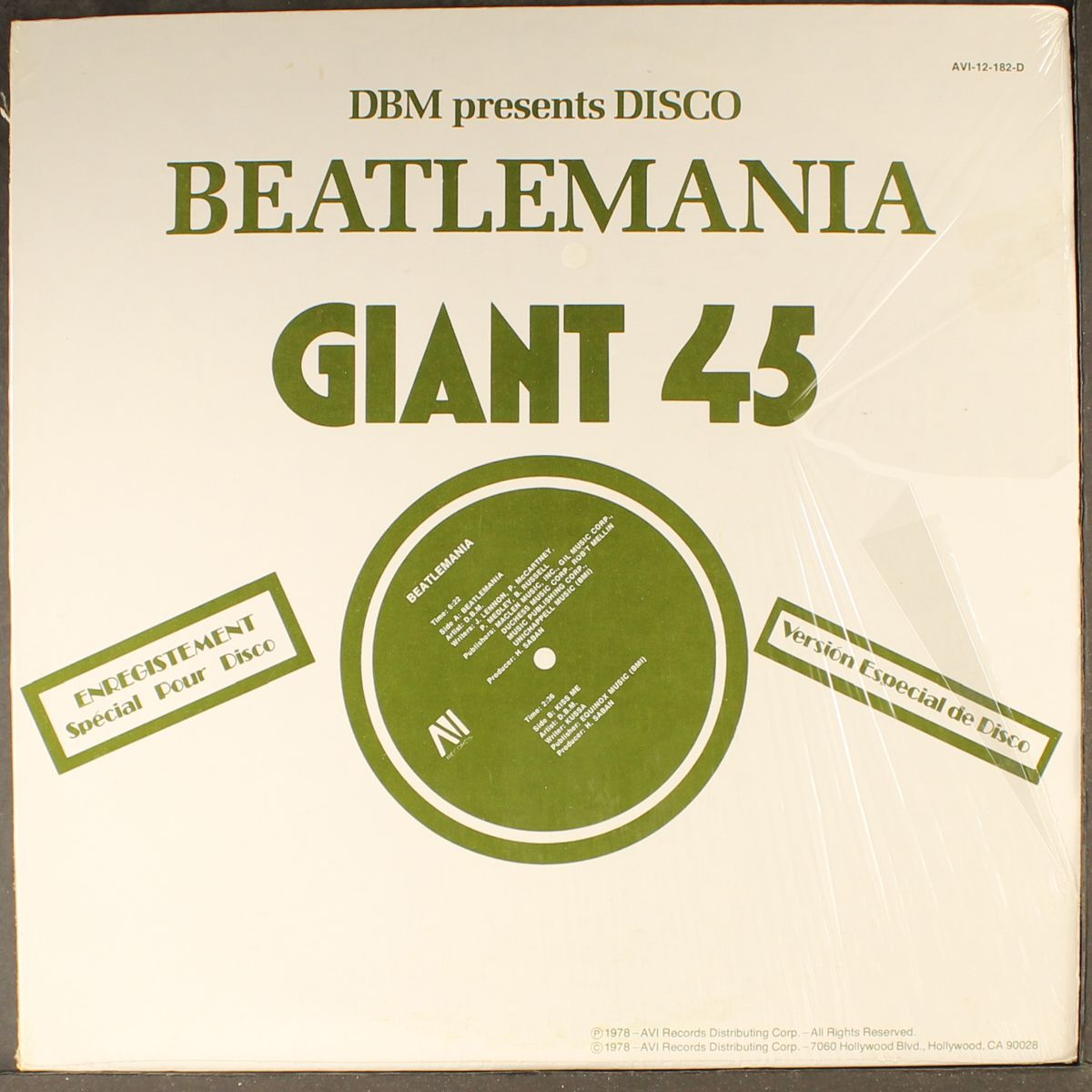 beatlemania / i got to be myself by D.B.M.