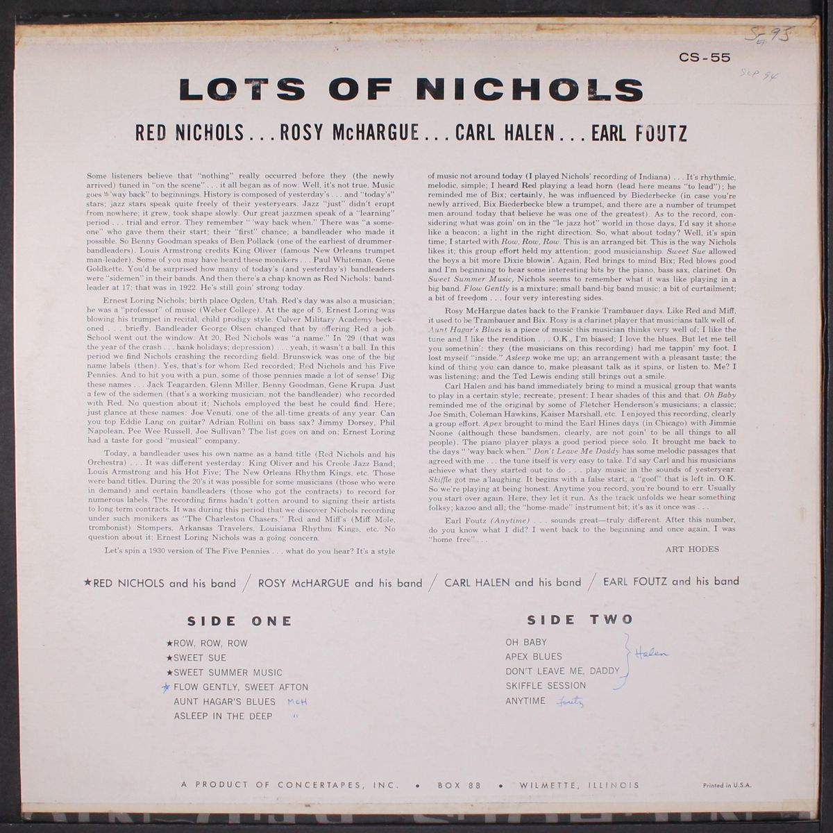 lots of michols by RED NICHOLS