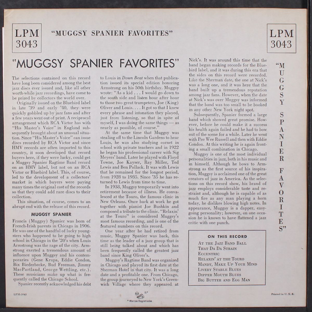 favorites by MUGGSY SPANIER