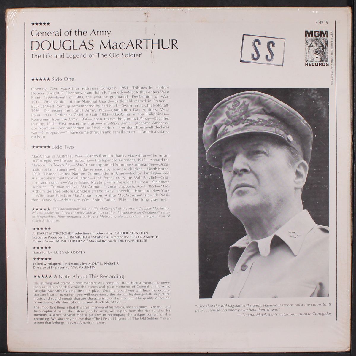 the life and legend of the old soldier by DOUGLAS MACARTHUR