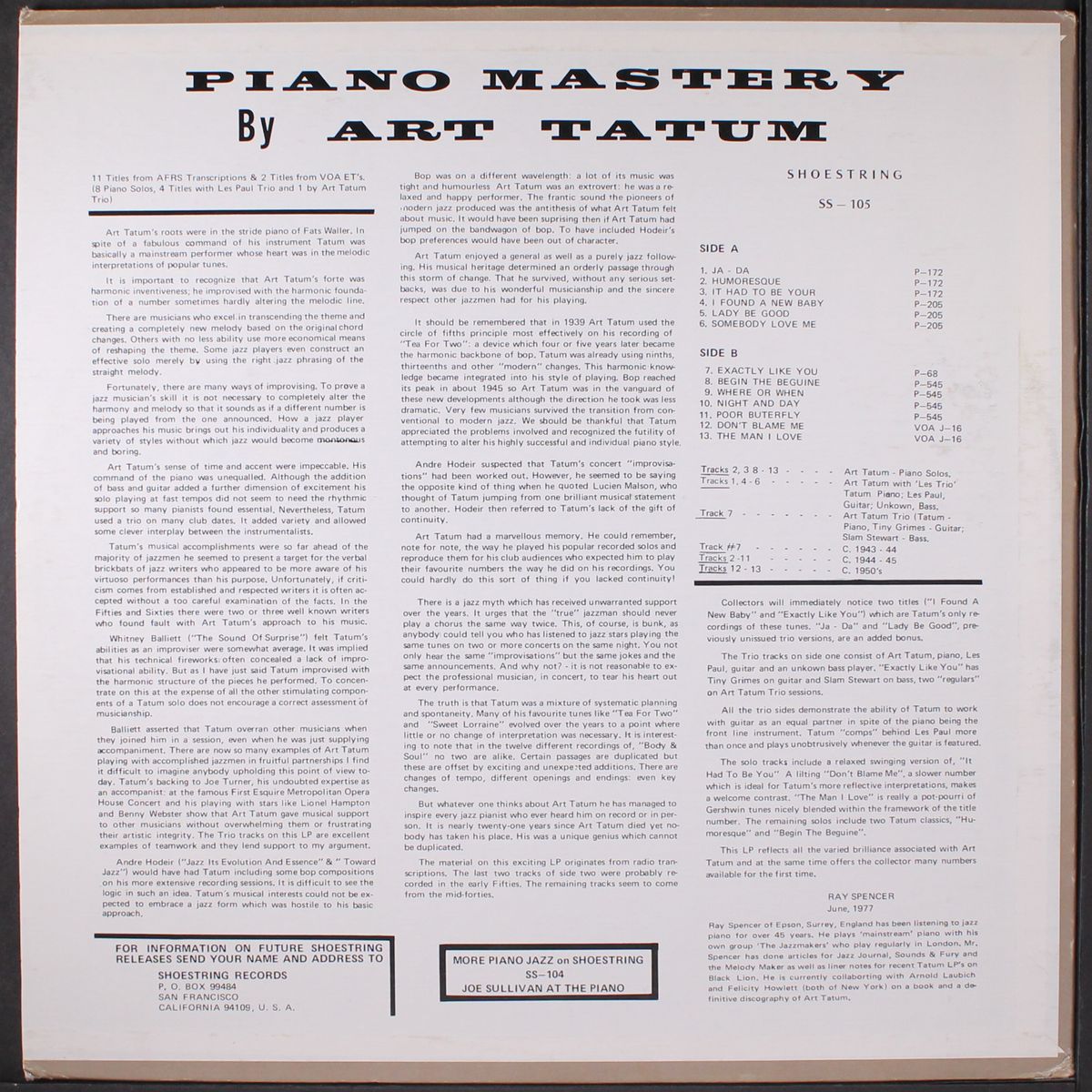 piano mastery by ART TATUM
