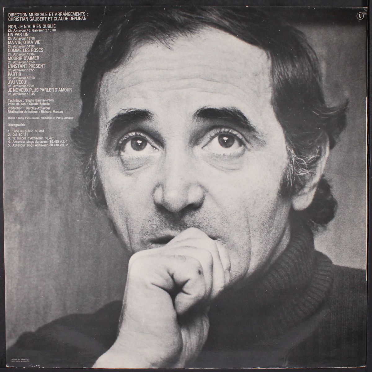 non je n'ai rien oublie by CHARLES AZNAVOUR