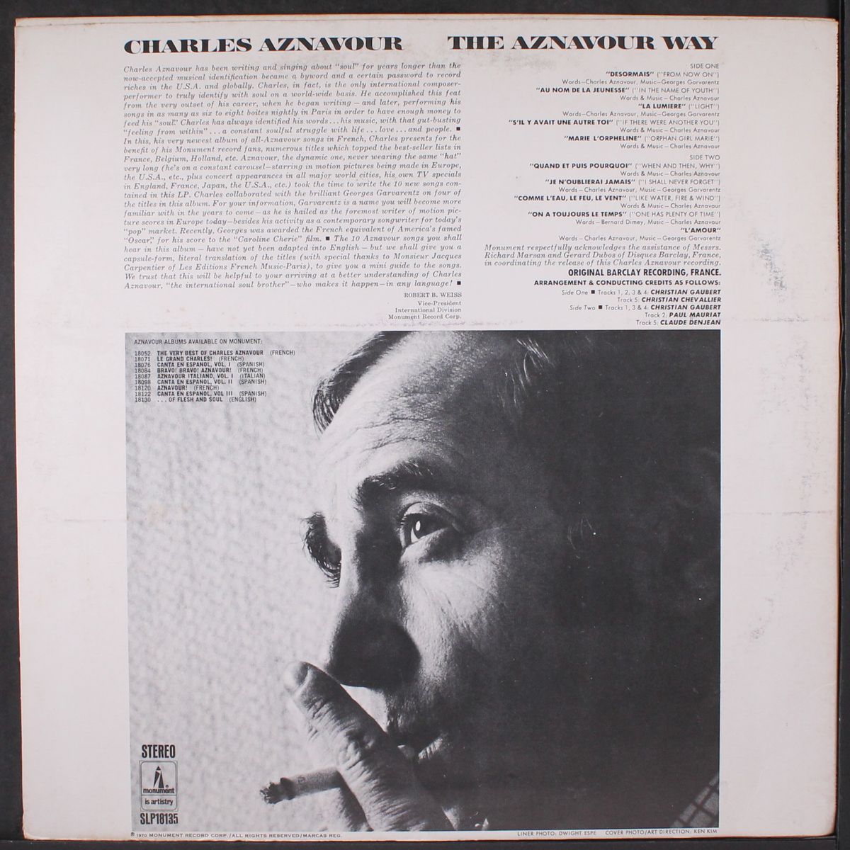 the aznavour way by CHARLES AZNAVOUR
