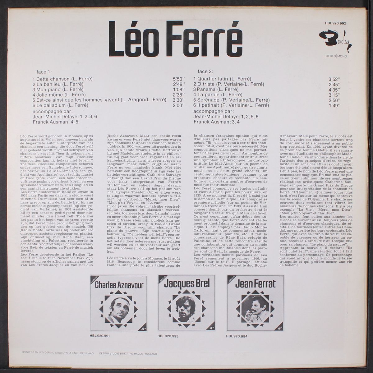 leo ferre by LEO FERRE
