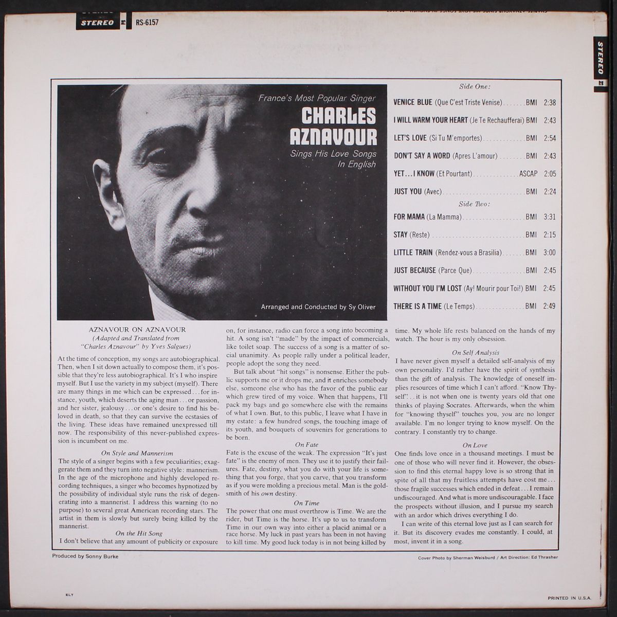 his love songs in english by CHARLES AZNAVOUR