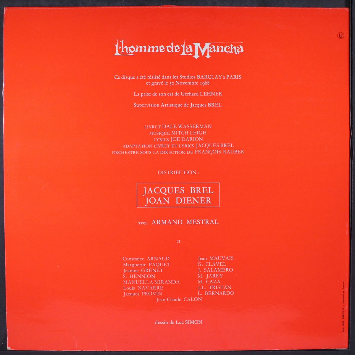 l'homme de la mancha by JACQUES BREL