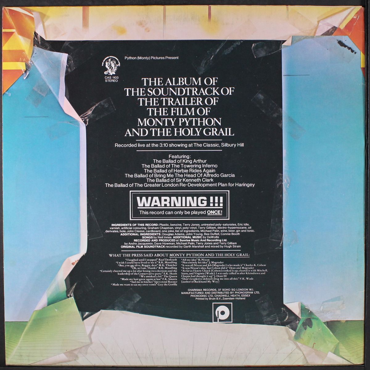 the album of the trailer...monty python & the holy grail by MONTY PYTHON