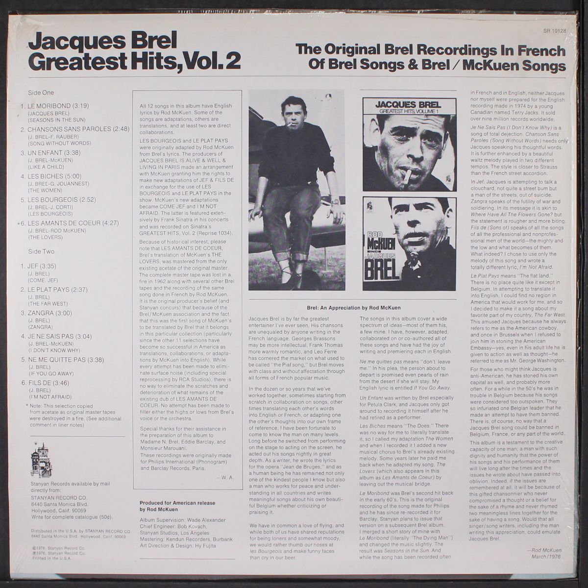 greatest hits, vol. 2 by JACQUES BREL