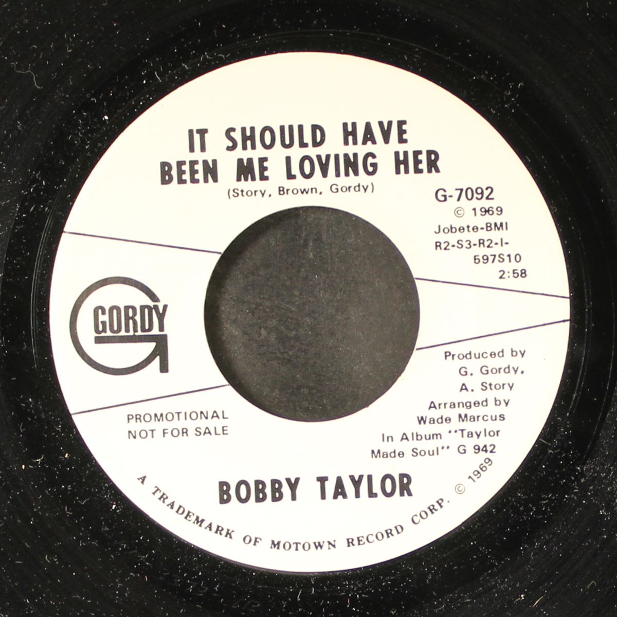 my girl has gone / it should have been me loving her by BOBBY TAYLOR