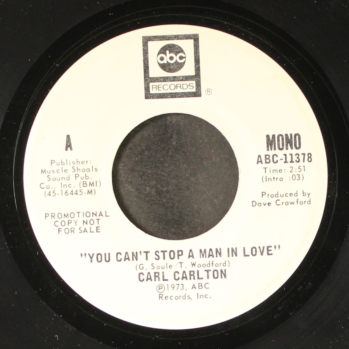 you can't stop a man in love / mono by CARL CARLTON