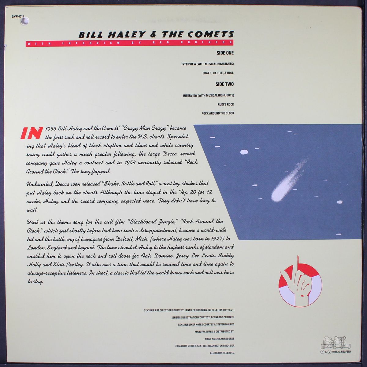 with interview by red robinson by BILL HALEY & COMETS