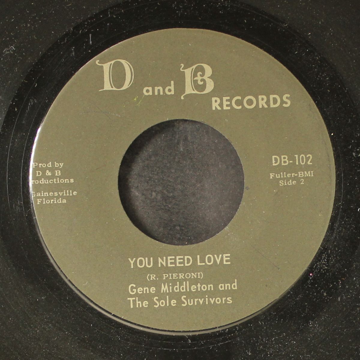 you need love / stop - where you are by GENE MIDDLETON & SOLE SURVIVORS