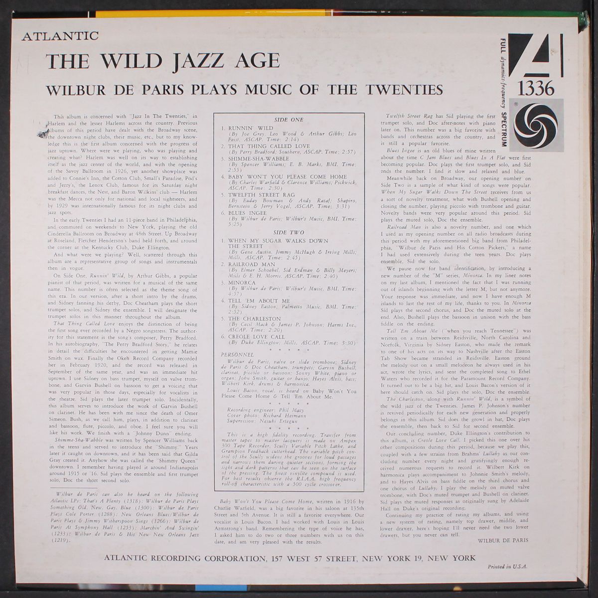 the wild jazz age by WILBUR DE PARIS