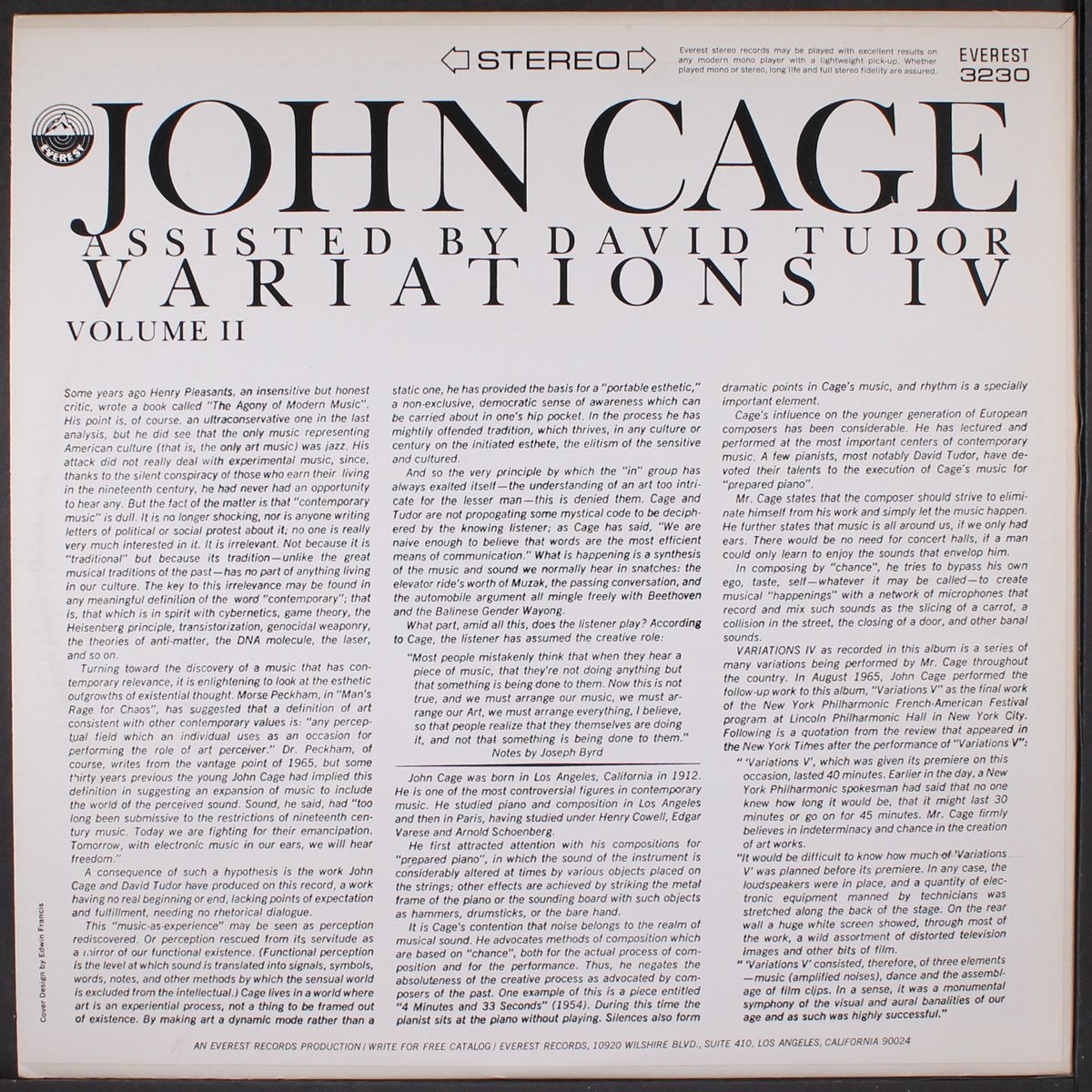 variations iv by JOHN CAGE