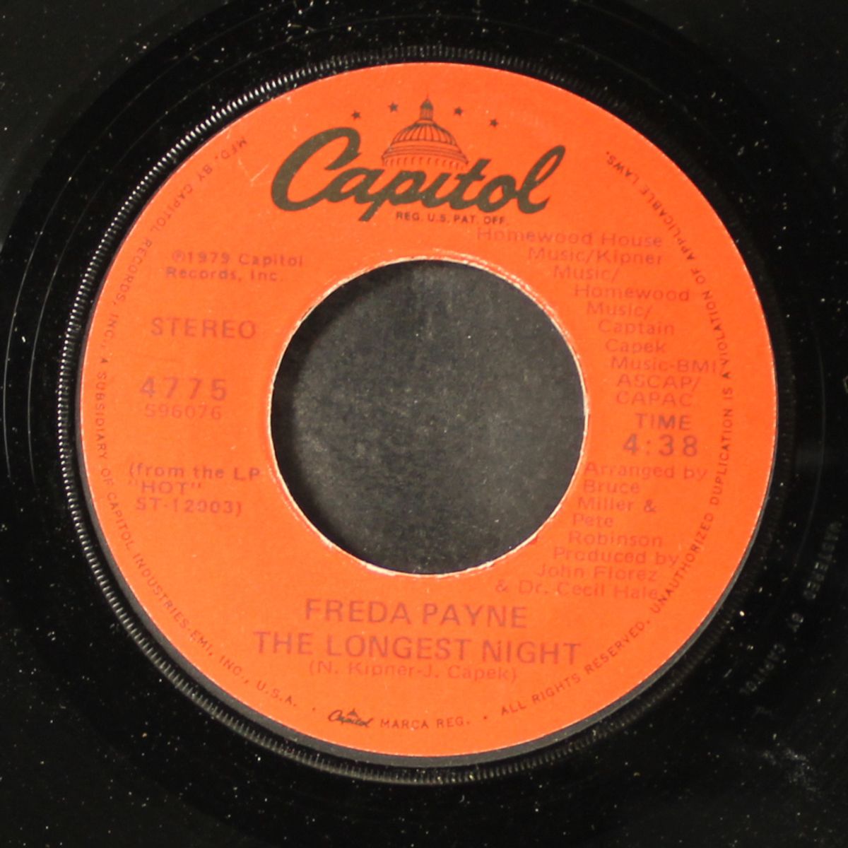 red hot / the longest night by FREDA PAYNE