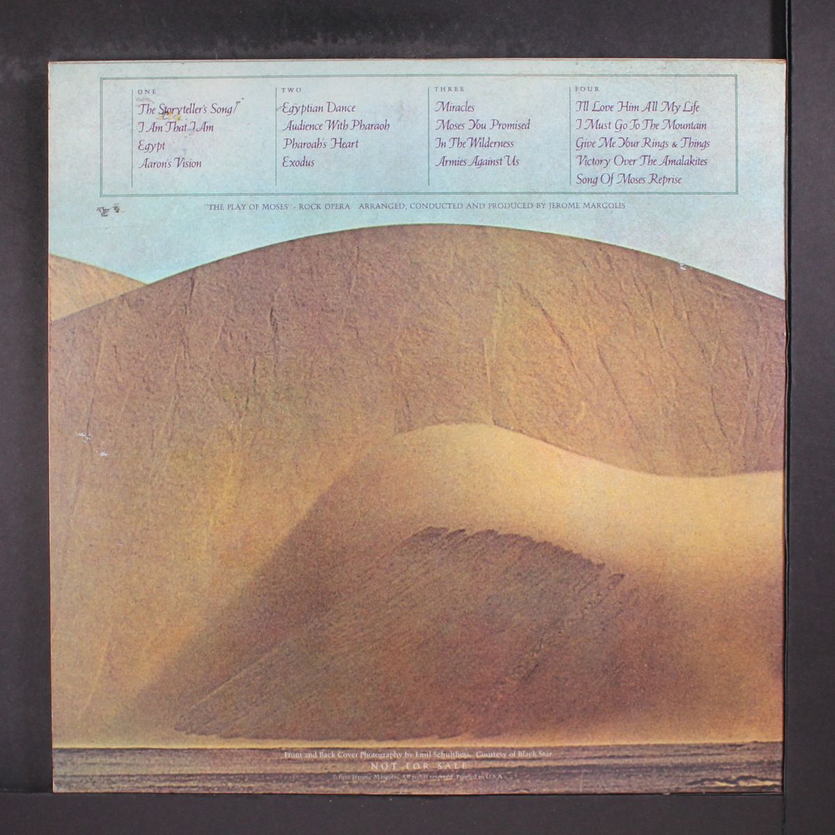 the play of moses- a rock opera by JEROME MARGOLIS