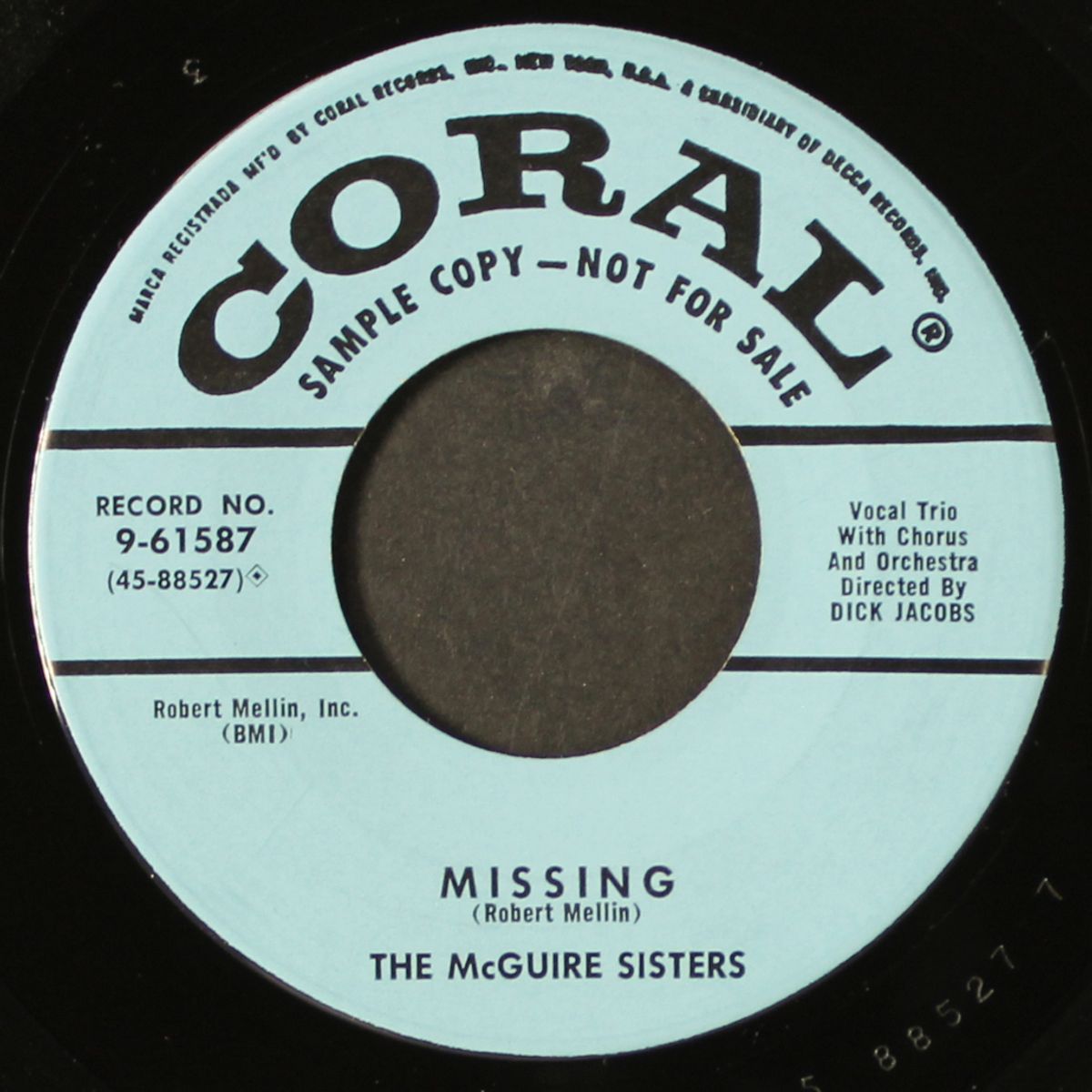 missing / tell me now by MCGUIRE SISTERS