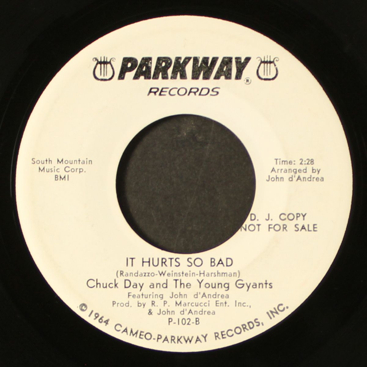 memphis / it hurts so bad by CHUCK DAY & YOUNG GYANTS