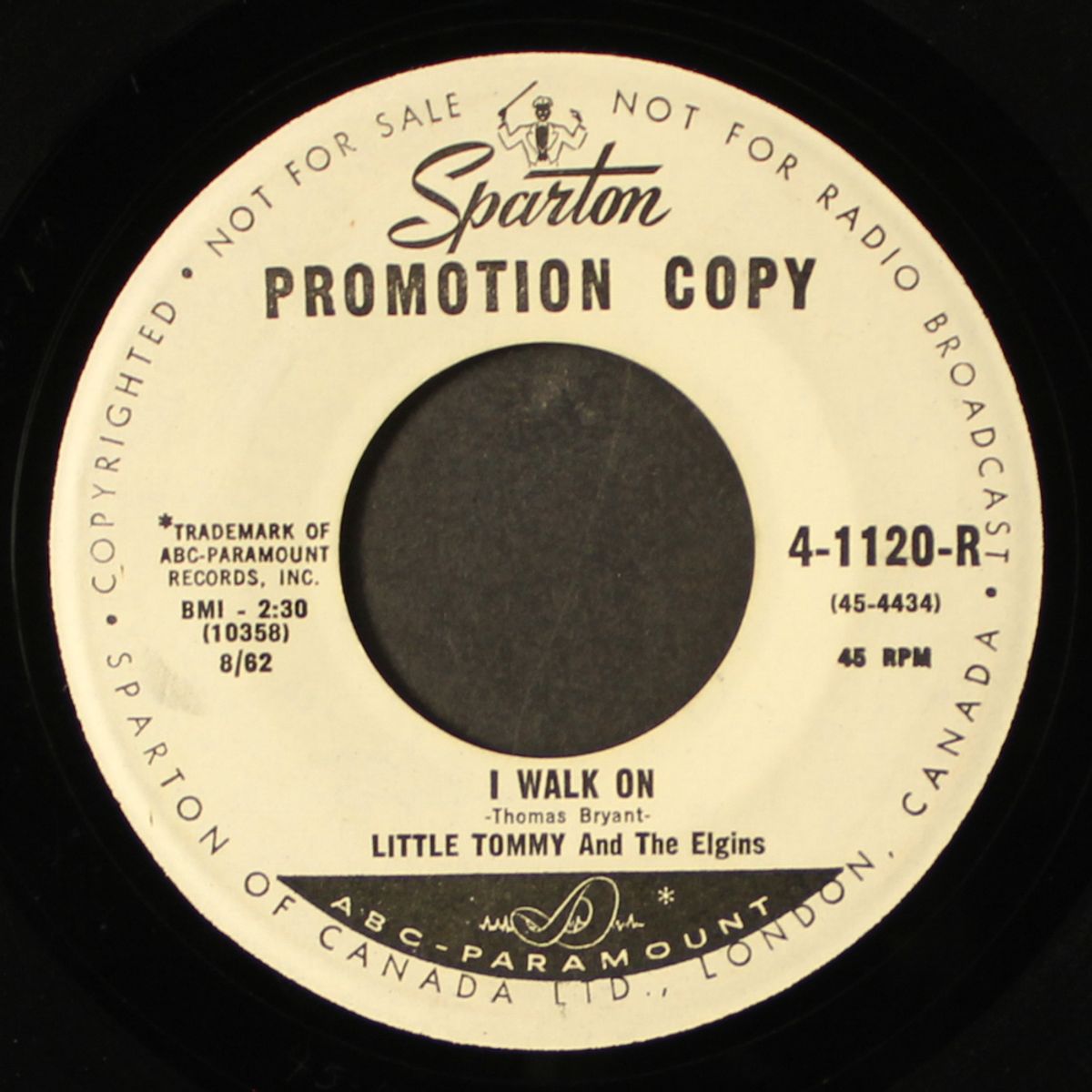 i walk on / never love again by LITTLE TOMMY & ELGINS