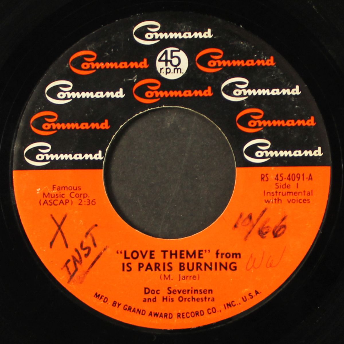 walk on by / love theme from is paris burning by DOC SEVERINSEN