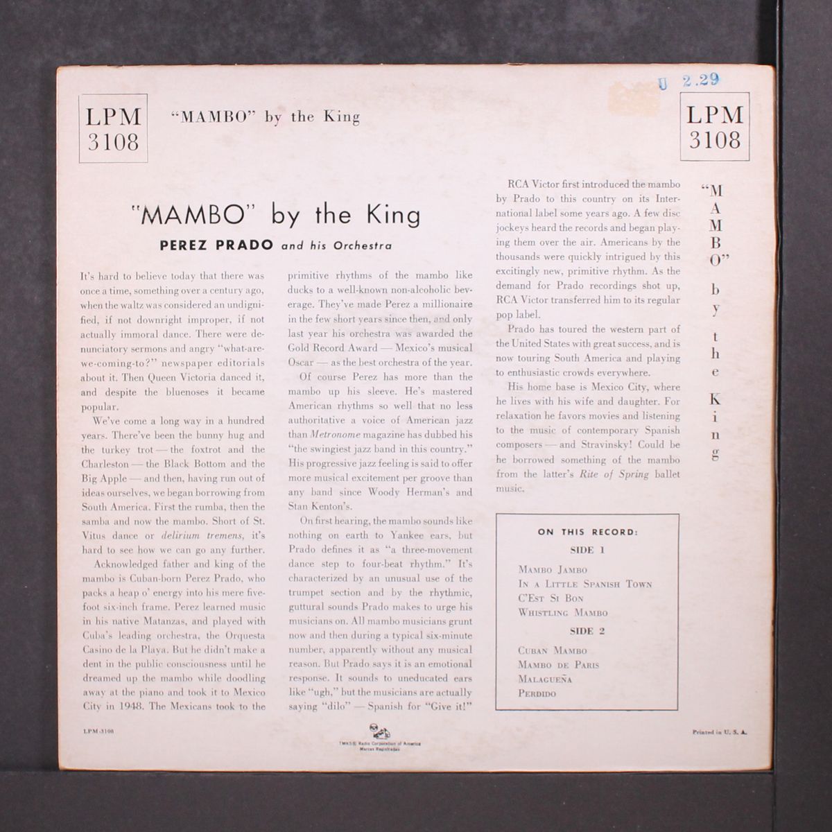mambo by the king by PEREZ PRADO