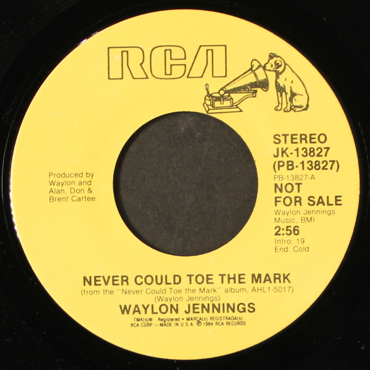 never could toe the mark / same by WAYLON JENNINGS