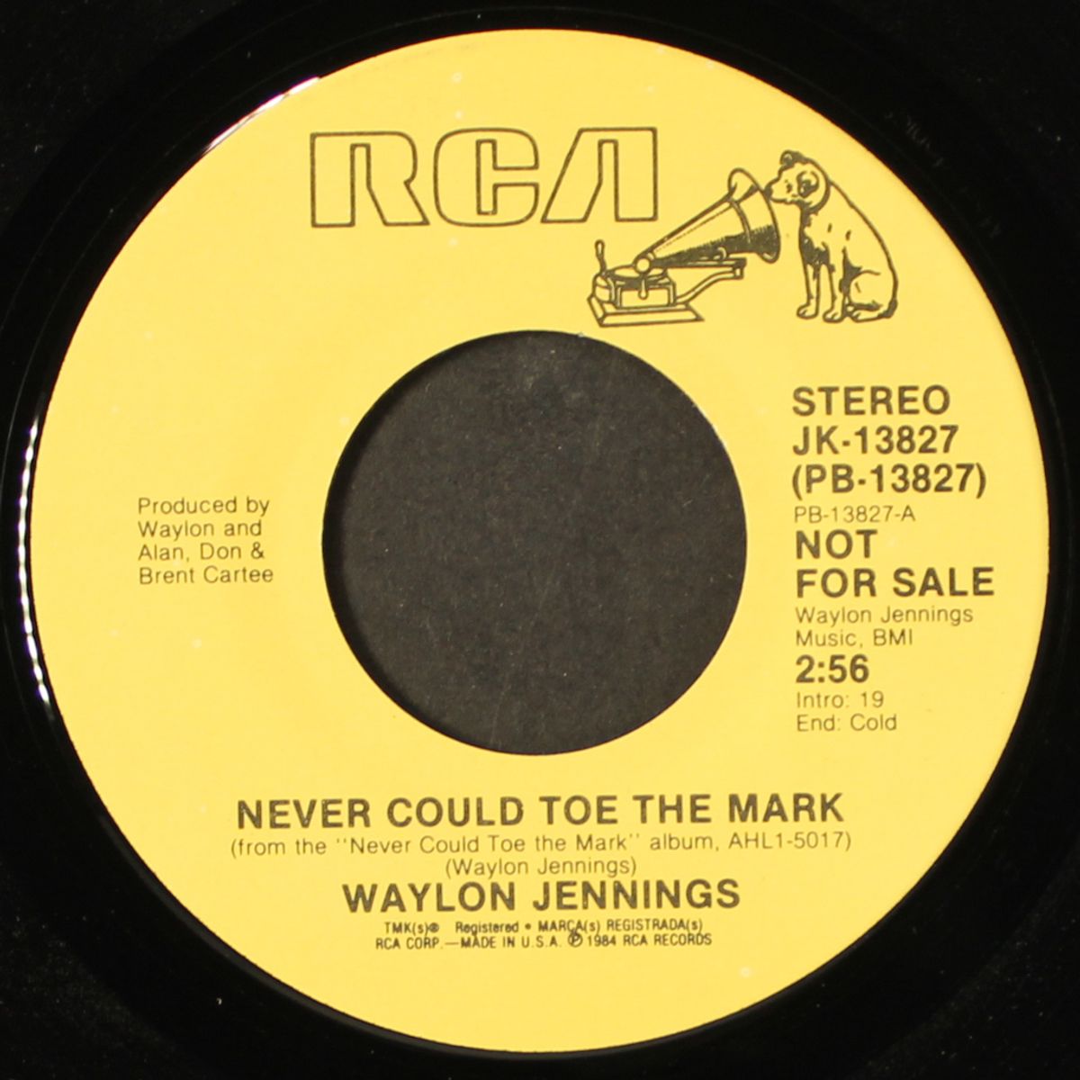 never could toe the mark / same by WAYLON JENNINGS