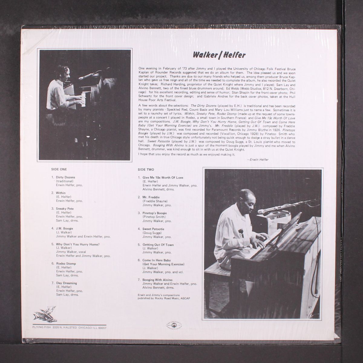 blues and boogie-woogie piano: duets and solo by JIMMY WALKER & ERWIN HELFER