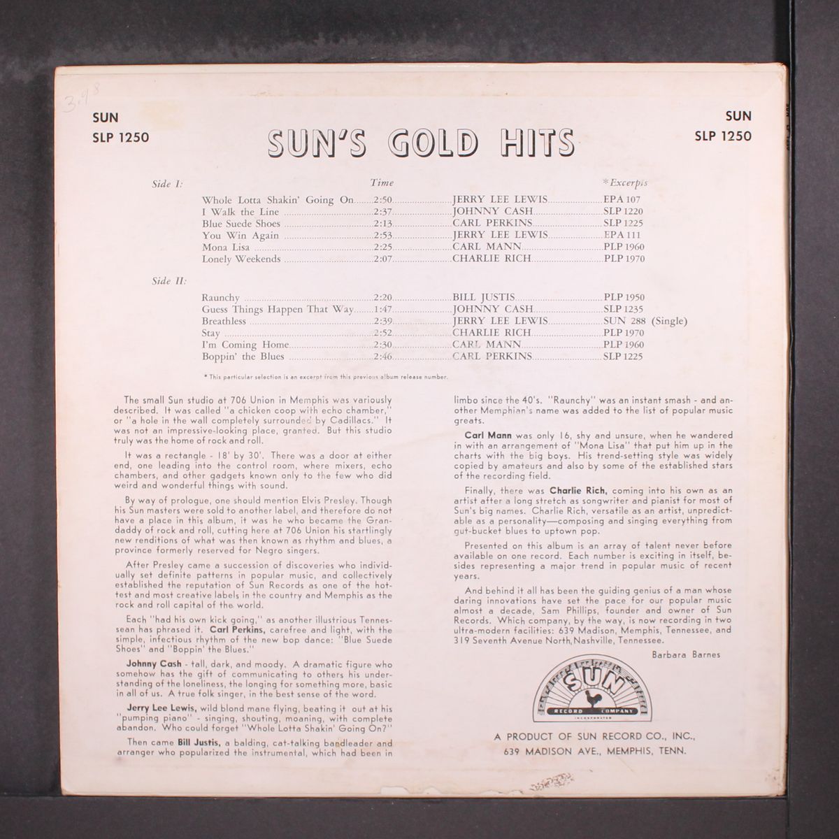 sun's gold hits, vol. 1 by VARIOUS