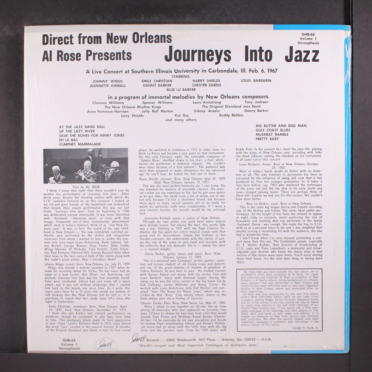 journeys into jazz-direct from new orleans vol. 1 by AL ROSE PRESENTS
