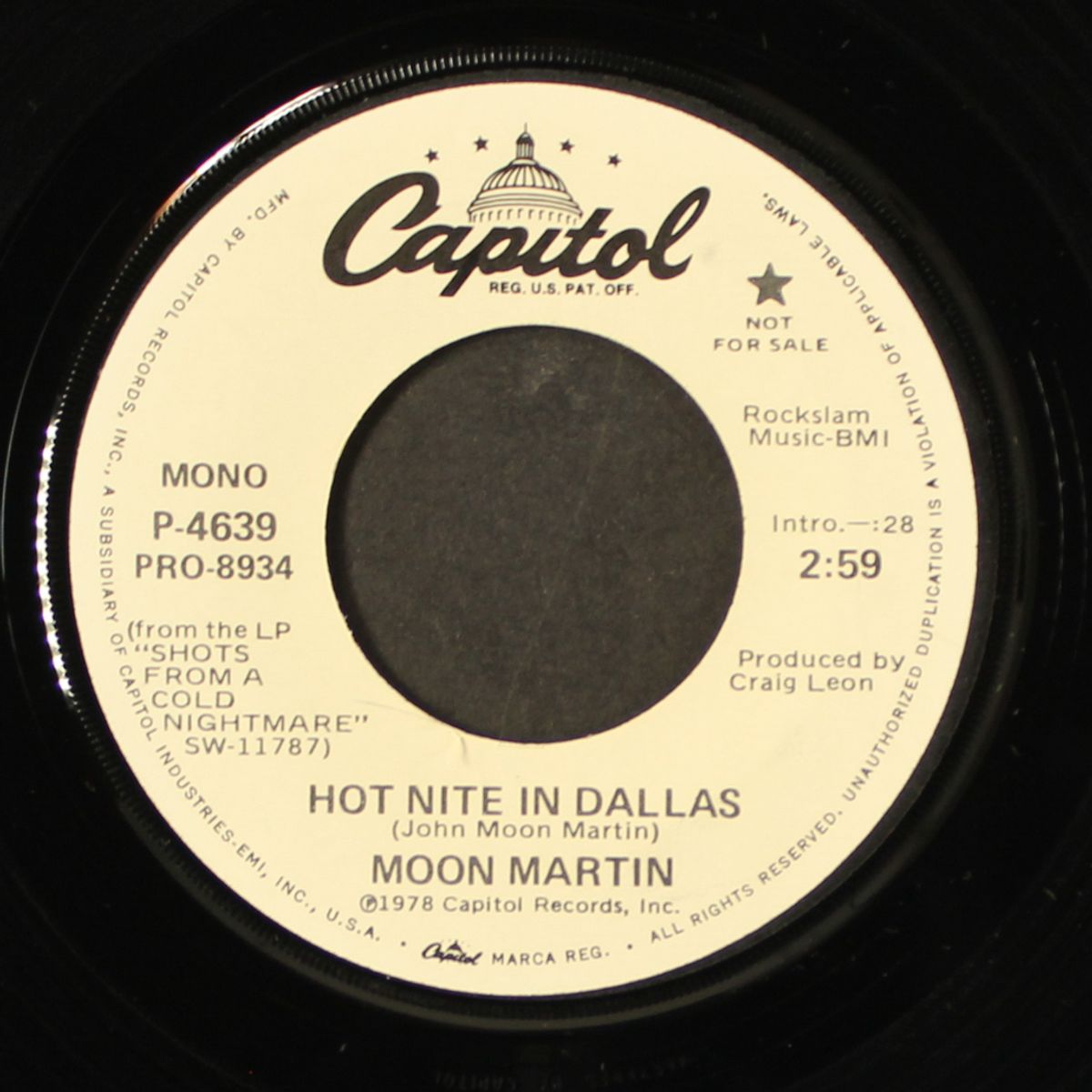 hot nite in dallas / mono by MOON MARTIN