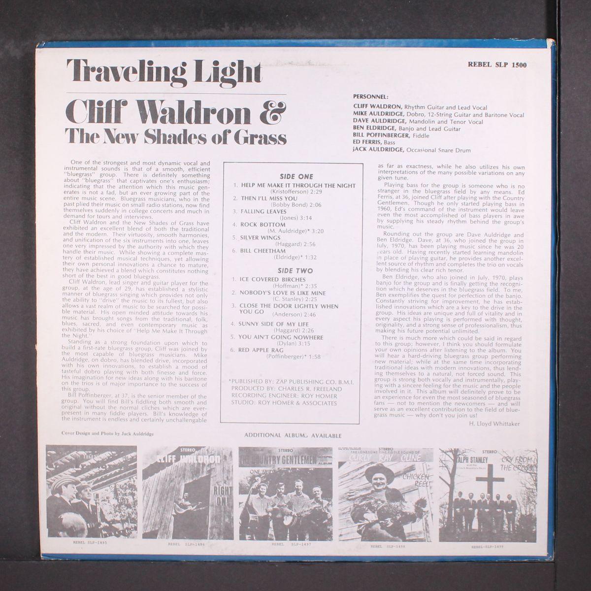traveling light by CLIFF WALDRON & NEW SHADES OF GRASS